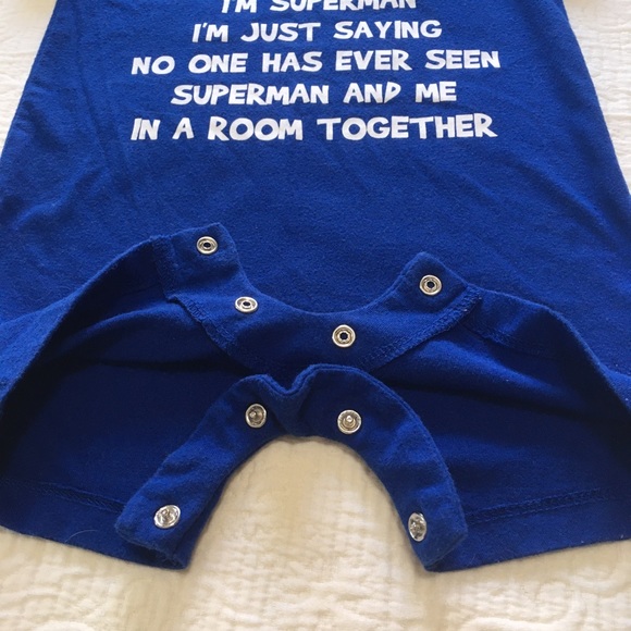 6-12mos (5/$20) Superman Romper - Picture 6 of 7